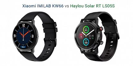 Сравнение бюджетных cмарт-часов Xiaomi IMILAB KW66 vs Haylou Solar RT LS05S